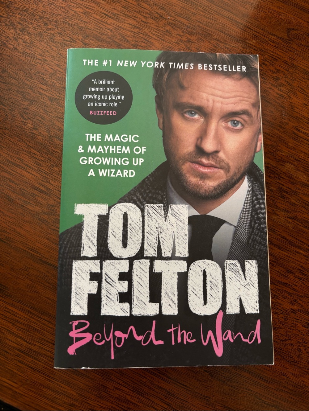 3/$20 Tom Felton "Beyond the Wand" Paperback Book - Green/Black/Pink Cover